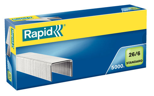 Rapid Standard 26/6mm Staples Box 5000