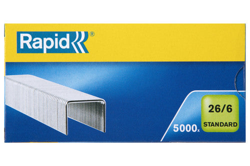 Rapid Standard 26/6mm Staples Box 5000
