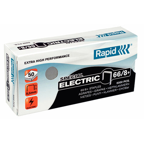 Rapid Super Strong 66/8mm+ Electric Staples Box 5000