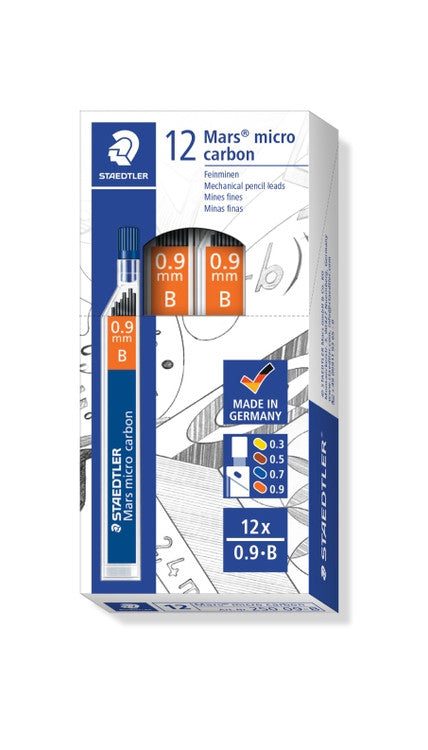 Staedtler Mars Micro Carbon Leads 0.9mm B 250 09-B