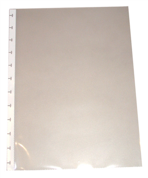 Colby 251AP clear A4 refill pocket with the punched holes along the left spine for the Colby 251A Quick Transfer display book