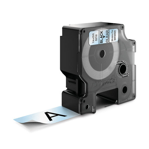 Dymo D1 Label Tape 24mm x 7m Black on Clear