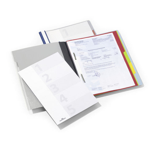 Divisoflex Organisational Folder A4 with 5 Coloured Dividers Blue Box 25