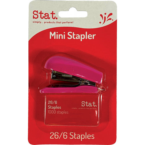 Mini Stapler with Staples Assorted Colours