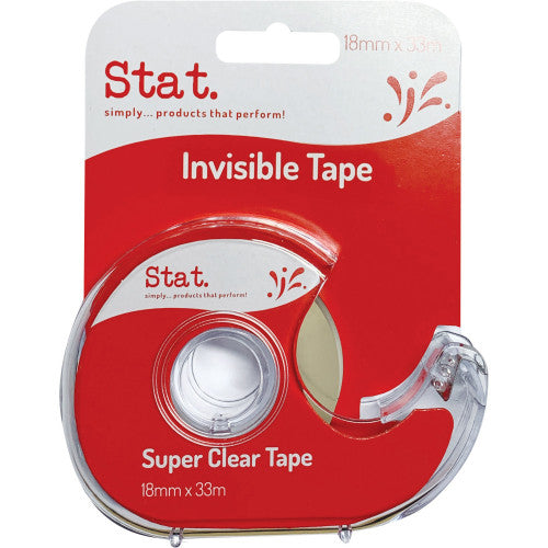 Invisible Tape 18mm x 33m on Dispenser Box of 12