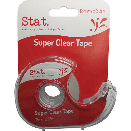 Super Clear Tape 18mm x 33m on Dispenser Box of 12