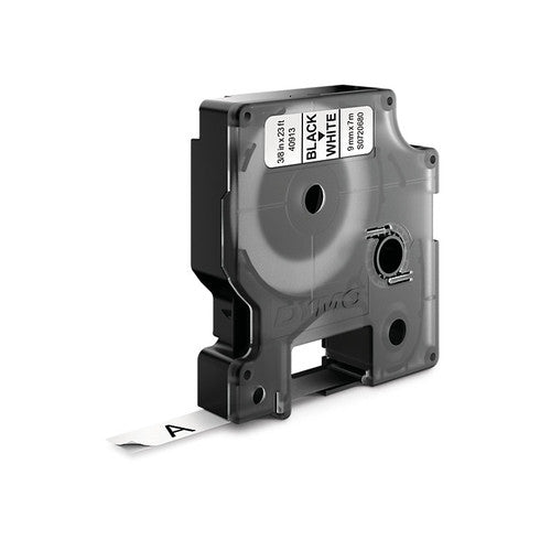 Dymo D1 Label Tape 9mm x 7m Black on White