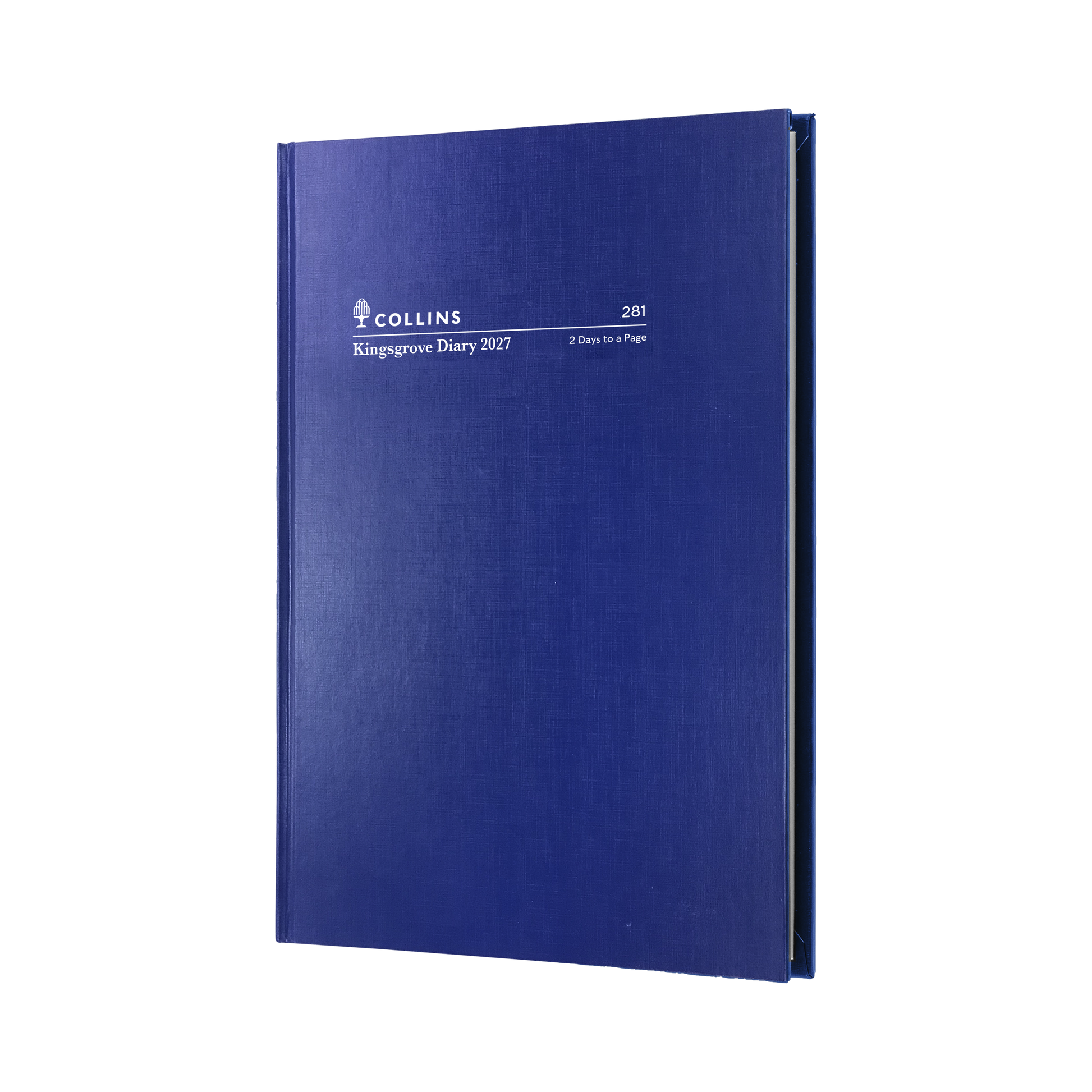 Collins Kingsgrove 2027 A5 2 Days to a Page Diary Blue front cover