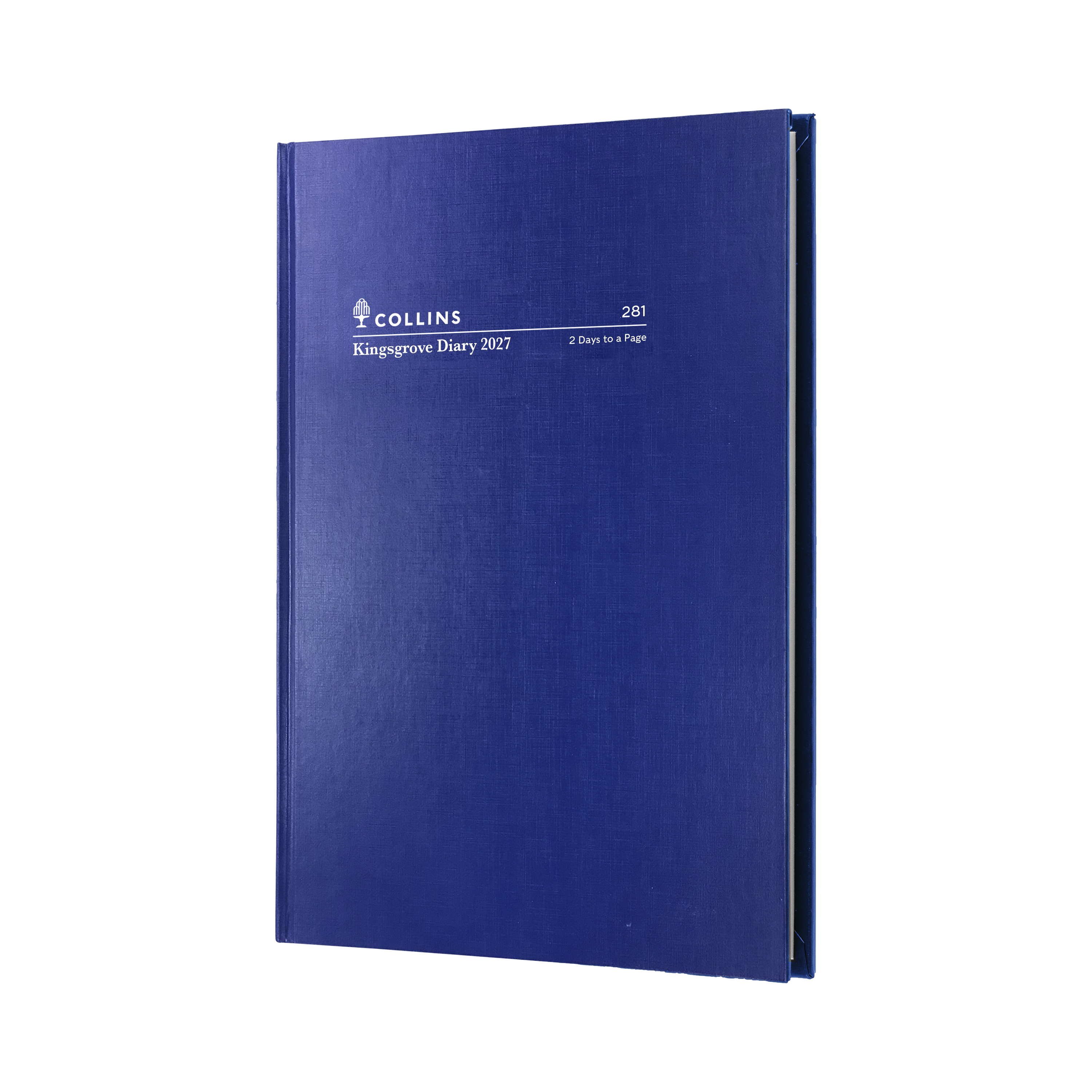 Collins Kingsgrove 2027 A5 2 Days to a Page Diary Blue front cover