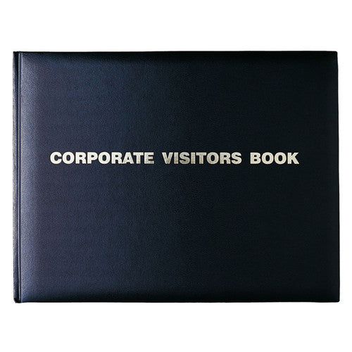 Collins 2810.P99 Corporate Visitors Book 192 Page Executive 300 x 200mm Black