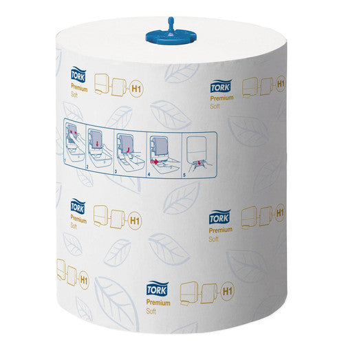 Tork Matic Extra Soft Hand Towel Roll 2 Ply Premium H1 White Carton of 6 Rolls