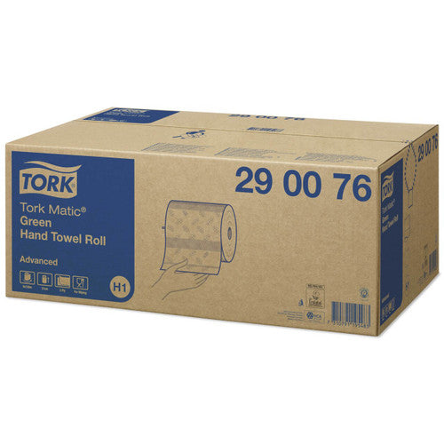 Tork Matic Green Hand Towel Roll 2 Ply Advanced H1 Green Carton of 6 Rolls
