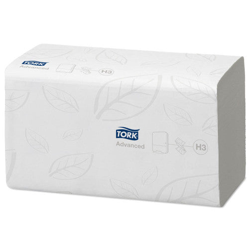 Tork Flushable Singlefold Hand Towel 2 Ply Advanced H3 White Carton of 15