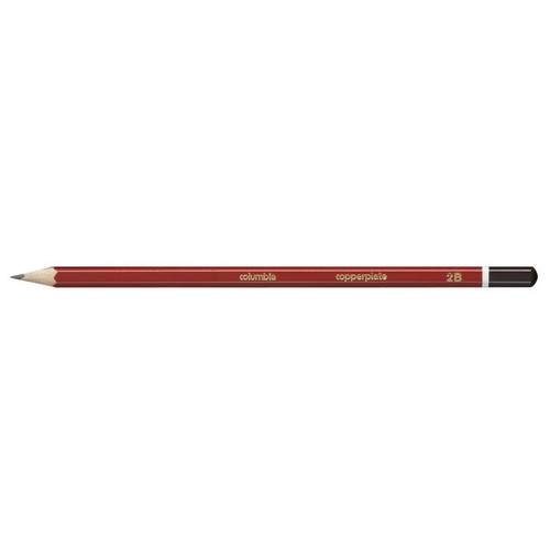 Columbia Copperplate Lead Pencils Hexagonal 2B Pack 2