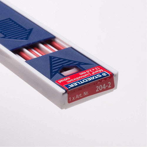 Staedtler Mars Lumochrom Leads Red 2mm Tray of 12 204-2