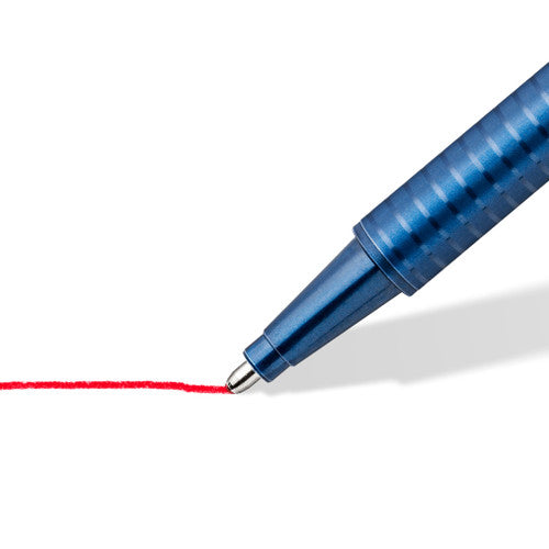 Staedtler 437 XB-2 Triplus Ball 437 Triangular Ballpoint Pen Extra Broad Red Box of 10