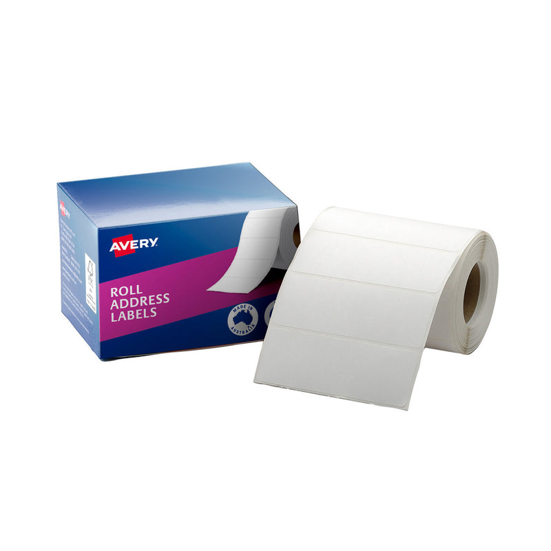 Avery White Roll Address Labels 102 x 36mm 500 Roll