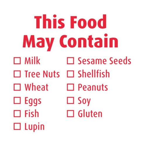 Avery Allergy Labels 'This Food May Contain' 40mm 500 Roll