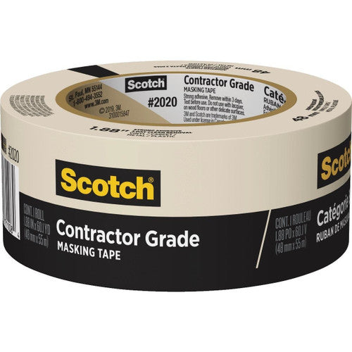 Scotch 2020-48MP Contractor Grade Masking Tape 48mm x 55m Tan