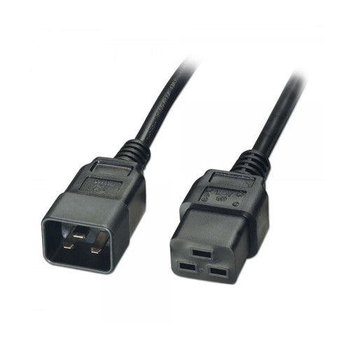 Lindy 0.5m IEC-320 Power Extension Cable C20 Plug to C19 Socket