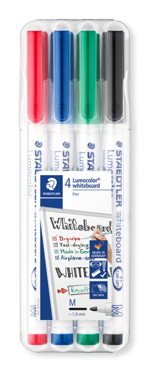 Staedtler Lumocolor Whiteboard Pen Assorted Wallet of 4 301 WP4