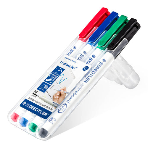 Staedtler Lumocolor Whiteboard Pen Assorted Wallet of 4 301 WP4
