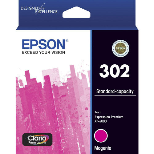 Epson C13T01W392 302 Standard Capacity Claria Premium Ink Magenta