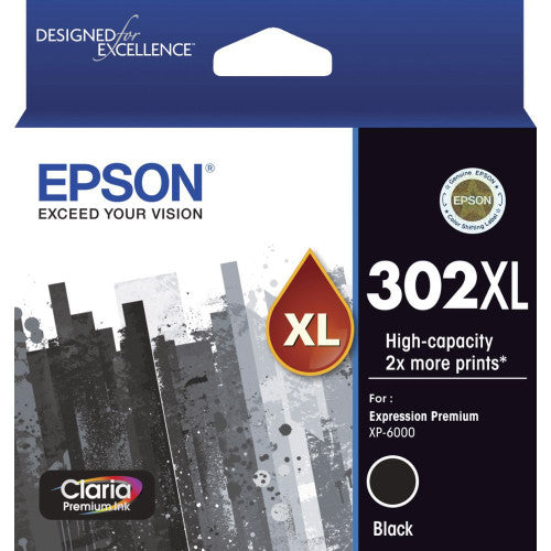 Epson C13T01X192 302XL High Yield Claria Premium Ink Black