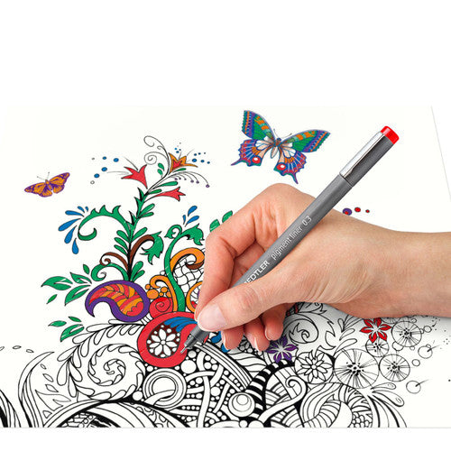 Staedtler 30803-SSB6 Pigment Liner 0.3mm Wallet of 6 Assorted Colours