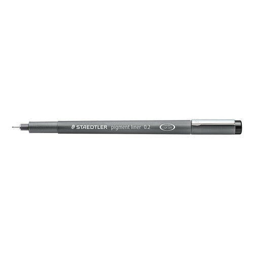 Staedtler 308 02-9 Pigment Liner 0.2mm Black Box of 10