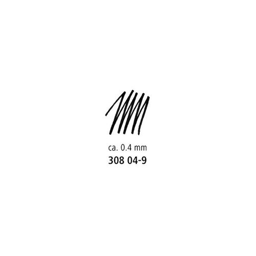 Staedtler 308 04-9 Pigment Liner 0.4mm Black Box of 10