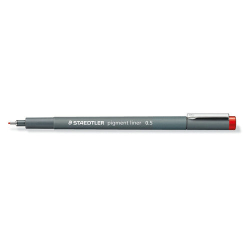 Staedtler 308 05-2 Pigment Liner 0.5mm Red Box of 10