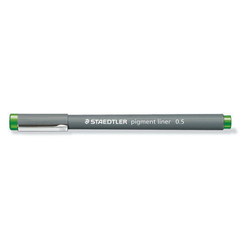 Staedtler 308 05-5 Pigment Liner 0.5mm Green Box of 10