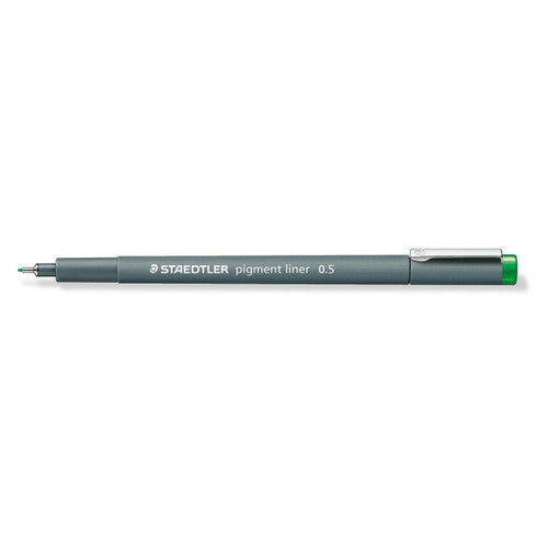 Staedtler 308 05-5 Pigment Liner 0.5mm Green Box of 10