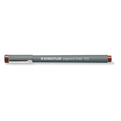 Staedtler 308 05-76 Pigment Liner 0.5mm Brown Box of 10