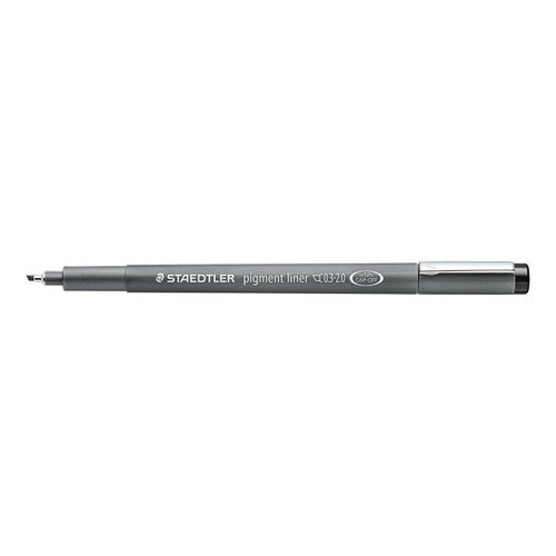 Staedtler 308 C2-9 Pigment Liner Chisel Tip 0.3–2.0mm Black Box of 10