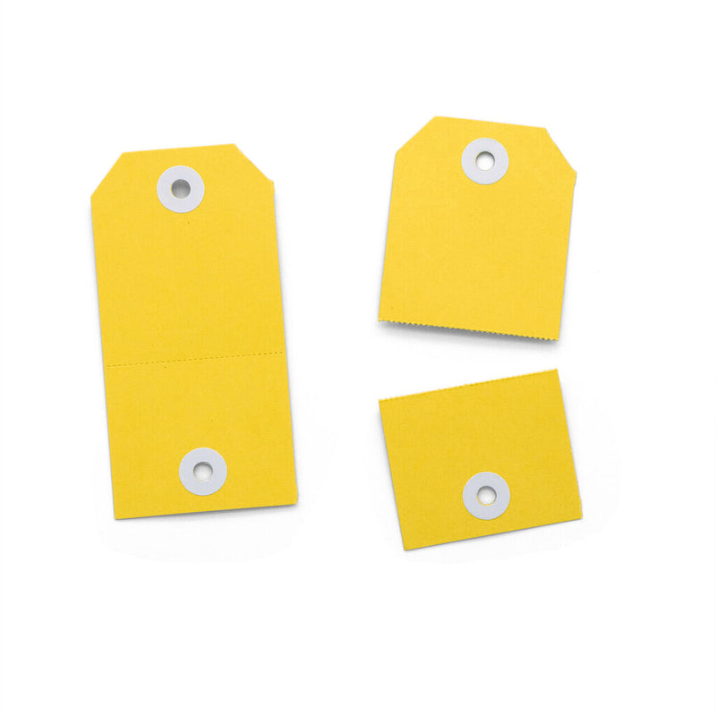 Avery Yellow 2in1 Perforated Tag 54x108mm 100 Pack