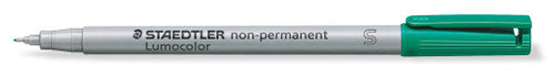 Staedtler 311-5 Lumocolour Non-Permanent Pen Superfine Green Box of 10