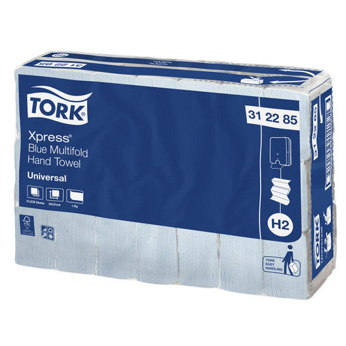 Tork Xpress Blue Multifold Hand Towel Slimline Universal H2 Carton of 21 x 230 Sheets