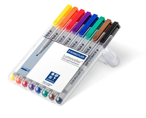 Staedtler Lumocolor Non-Permanent Pen Broad Assorted Wallet of 8 312 WP8