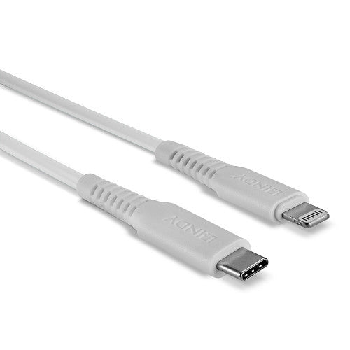 Lindy 1m USB Type C to Lightning Cable White