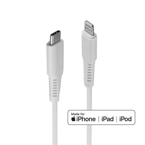 Lindy 1m USB Type C to Lightning Cable White