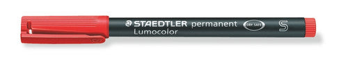 Staedtler Lumocolor Permanent Pen Superfine Red Box of 10 313-2