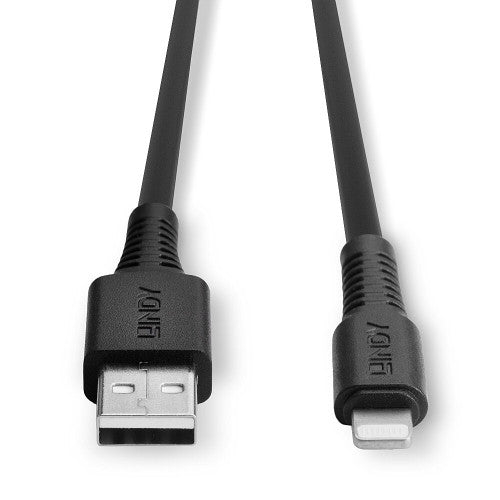 Lindy 3m USB Type A to Lightning Cable Black