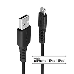 Lindy 3m USB Type A to Lightning Cable Black