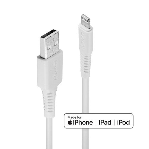 Lindy 1m USB Type A to Lightning Cable White
