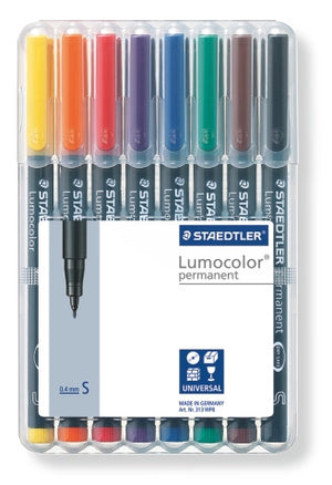Staedtler Lumocolor Permanent Superfine Markers Wallet 8 Assorted 313 WP8