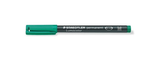 Staedtler 317-5 Lumocolor Permanent Pen Medium Green Box of 10