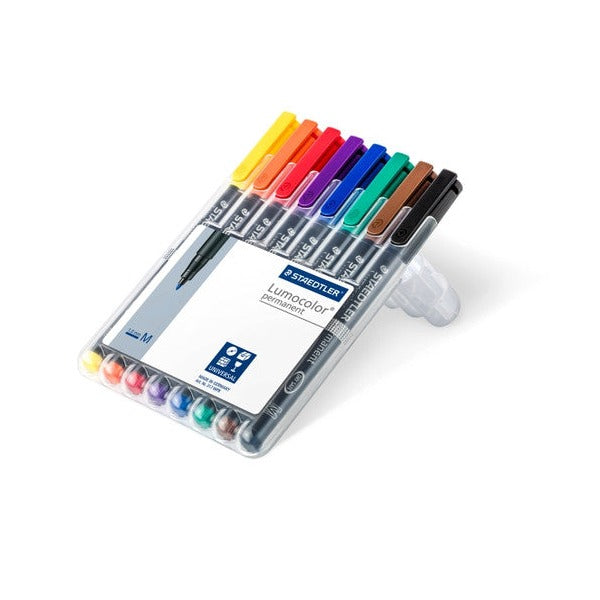 Staedtler Lumocolor Permanent Pen Medium Assorted Wallet 8 317 WP8 – view 3