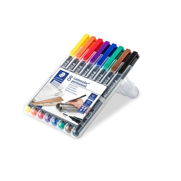 Staedtler Lumocolor Permanent Pen Medium Assorted Wallet 8 317 WP8 – view 4
